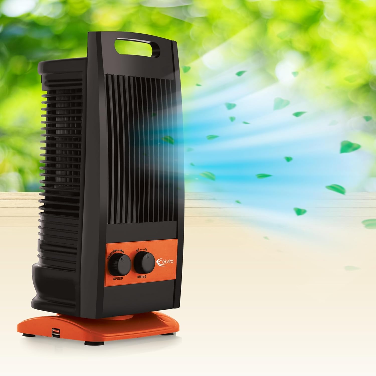 Ekvira Portable Cooler Fan NEW: Boosted Air Flow| 120° Wide Oscillation for Table, Kitchen, Home, Office